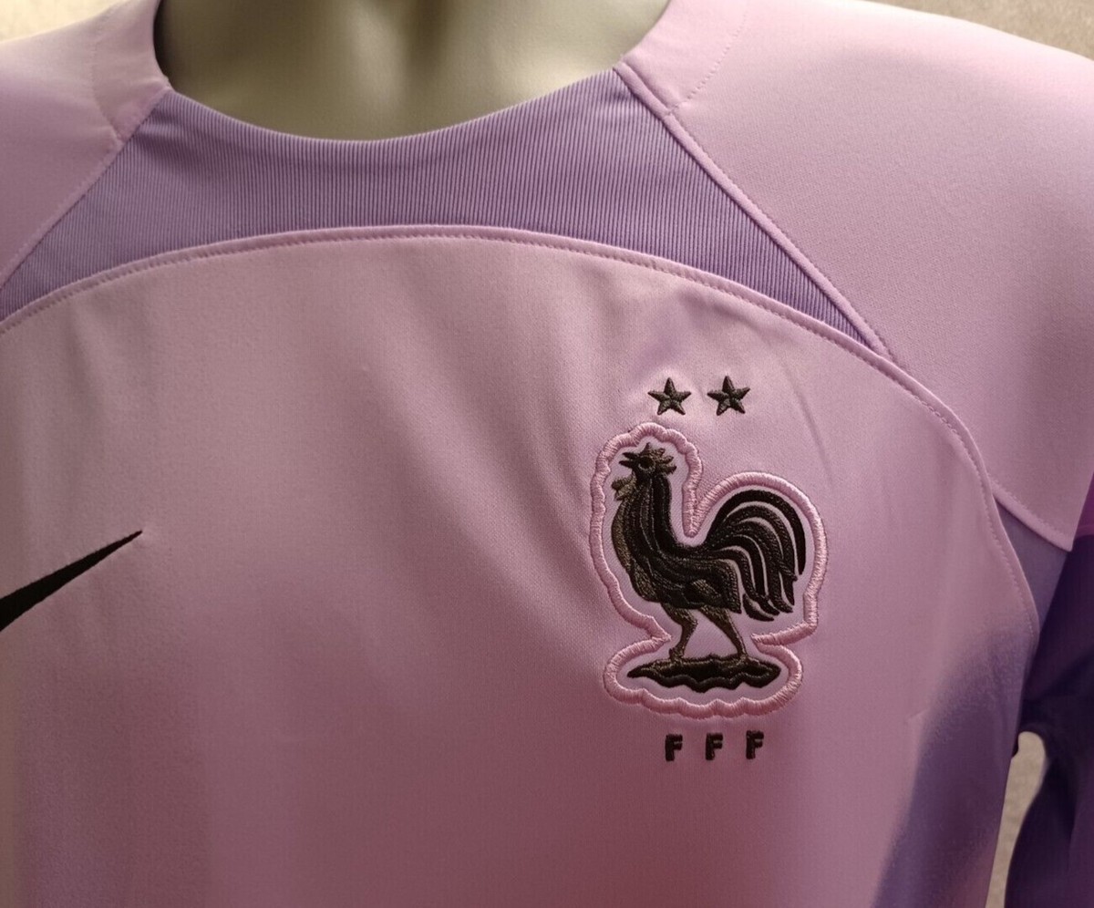 Nike France Soccer Jersey Men's Large Purple Stadium