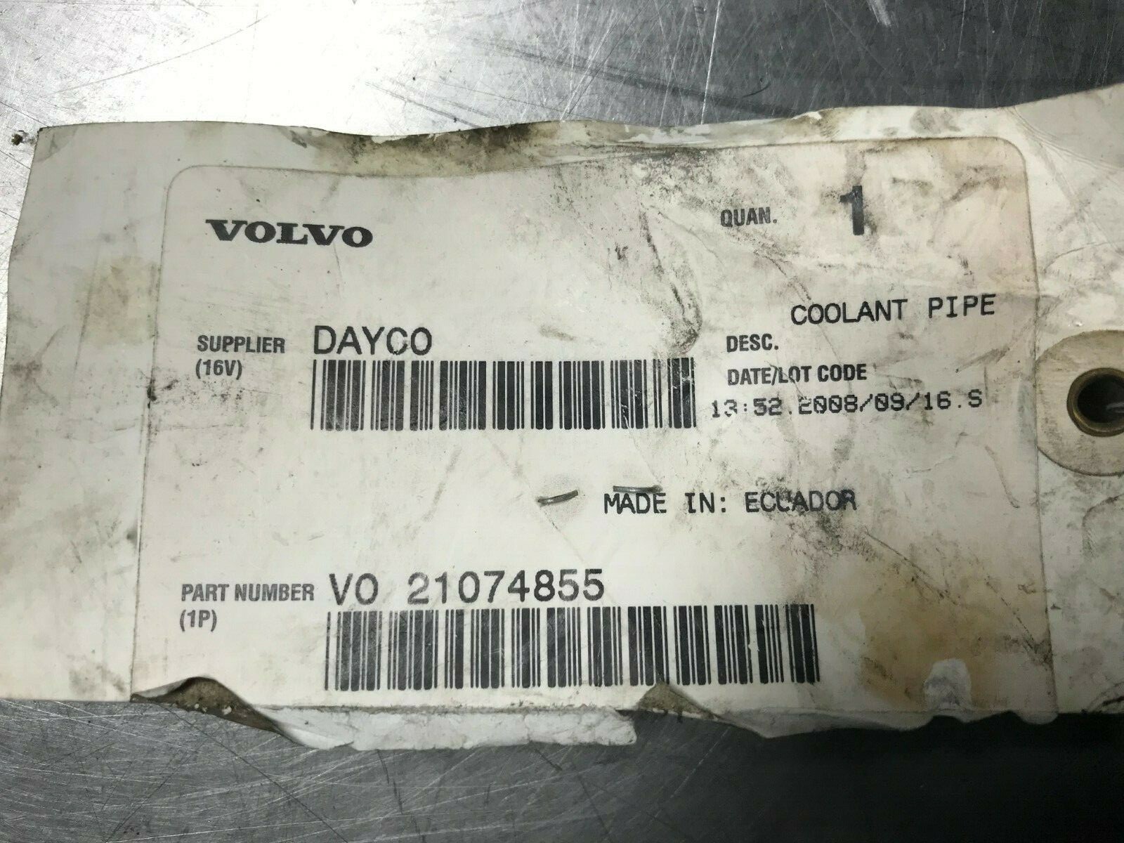21074855 GENUINE OEM Volvo COOLANT PIPE VOE21074855 | eBay
