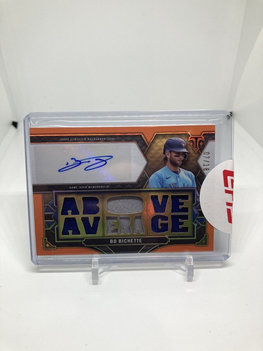 2022 Bo Bichette /18 AUTO GAME USED JERSEY BAT RELIC Triple 2022 Bo Bichette /18 AUTO GAME USED JERSEY BAT RELIC Triple