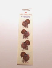 Mrs. Grossman's Stickers Lot of 3 Strips Brand New in Package ~Turkey Turkeys~