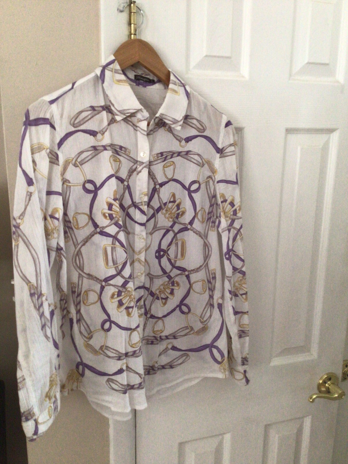 J. McLaughlin Equestrian Button Blouse - Women Si… - image 5