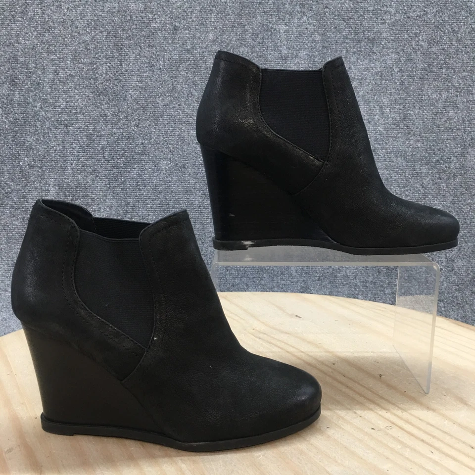 Botas Audrey Brooke para mujer 7,5 M Cindy Chelsea negras cuña punta almendra cómodas Foto 2 de 4
