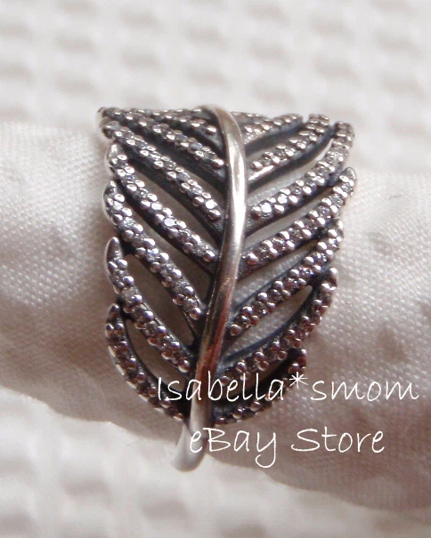 Neu Original PANDORA Silber Licht Wie eine Feder Klar Cz Ring-Sz 6 190886CZ-52 - Bild 3 von 4