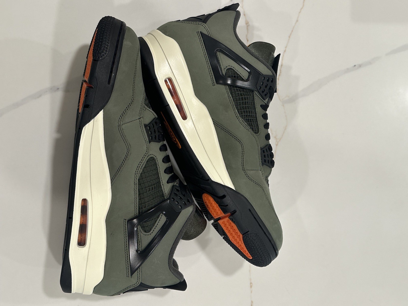 SAOLA IN MANO??2025 IMBATTUTO X JORDAN AJ 4 RETRÒ DEEPGREEN CLEMENTINE Taglia 12 M