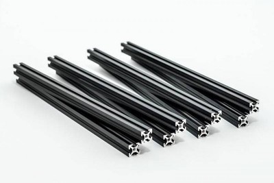 MakerBeam Profilsystem 200 mm 8 Stk. Schwarz