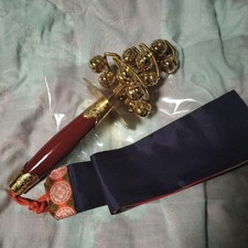 Cloche de sanctuaire japonaise Kagura Suzu Miko 15 cloches avec tissu Go-Shiki 32 cm du Japon