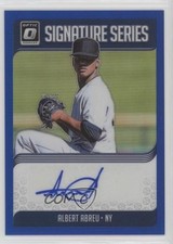 2018 Donruss Optic Signature Series Blue Prizm 15/50 Albert Abreu Auto 2ct