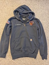 Carhartt Rain Defender Hoodie Sweatshirt Medium Dark Navy Medium Slim