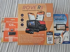NEW ROVE R3 3-Channel Dash Cam + 128GB USB 3.2 + Ultimate USB-C Hardwire Kit