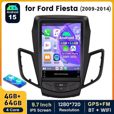 4+64GB For 2009-2014 Ford Fiesta 9.7'' Car Stereo Radio GPS Navi WiFi BT Carplay