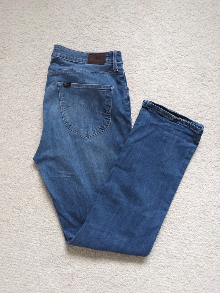 Lee Marion Mens Blue Casual Jeans Straigh Fit Denim Trousers Stretch W34 L31  - Image 4 of 4