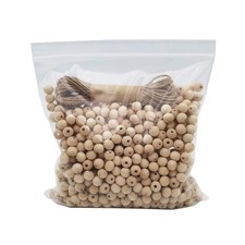 INSPIRELLE 900pcs 10mm Natural Wood Beads Unfinished Round Loose Wooden Craft