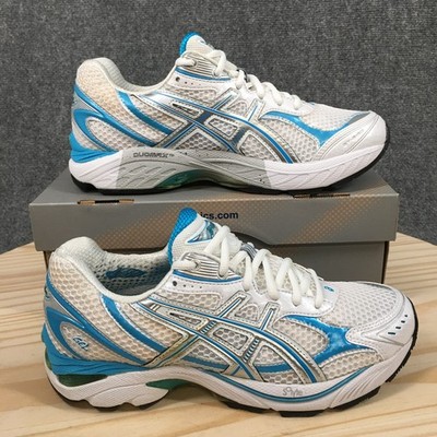 Asics GT-2150 Running Shoes Womens 8 D Lace Up Sneakers Low Top White Blue NEW