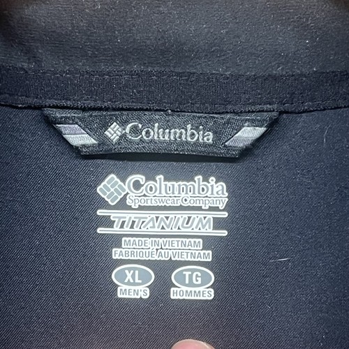 Columbia Titanium Jacket Mens Extra Large Black Softshell Windbreaker Fleece - Picture 5 of 12