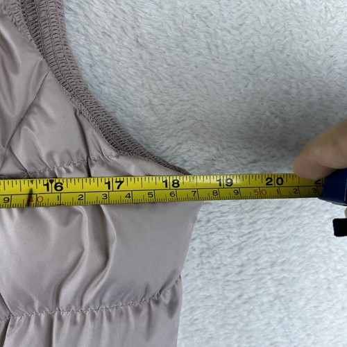 Chaleco Athleta Mujer Medio Rosa Downabout Puffer Plumón de Ganso Asimétrico Cremallera Completa - Imagen 7 de 8