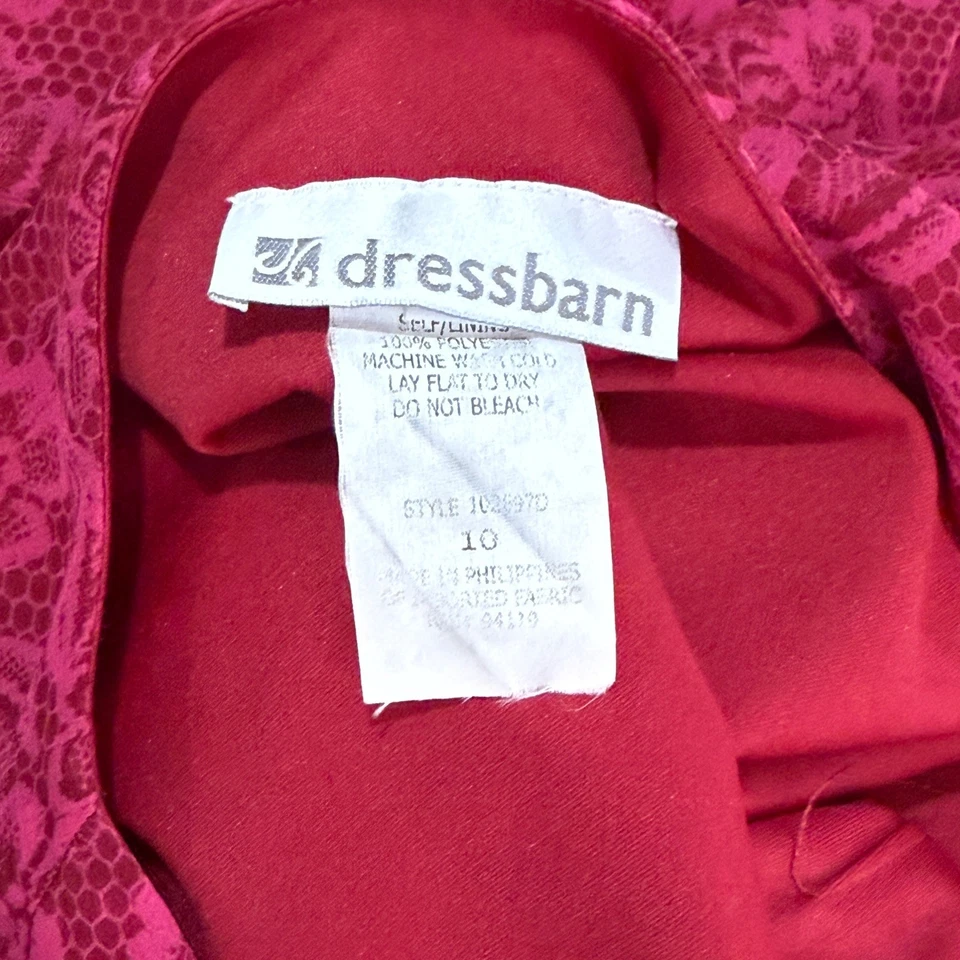 Vestido Floral de Colección Y2k DressBarn Talla 10 Borgoña Rosa Vacaciones Cabricho Fairycore Foto 4 de 4