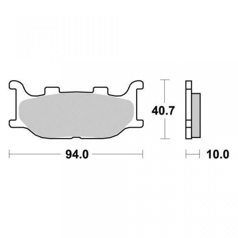 Plaquette de frein Tecnium arrière pour scooter TGB X-Motion 250 Ie 2008-2012 - 2