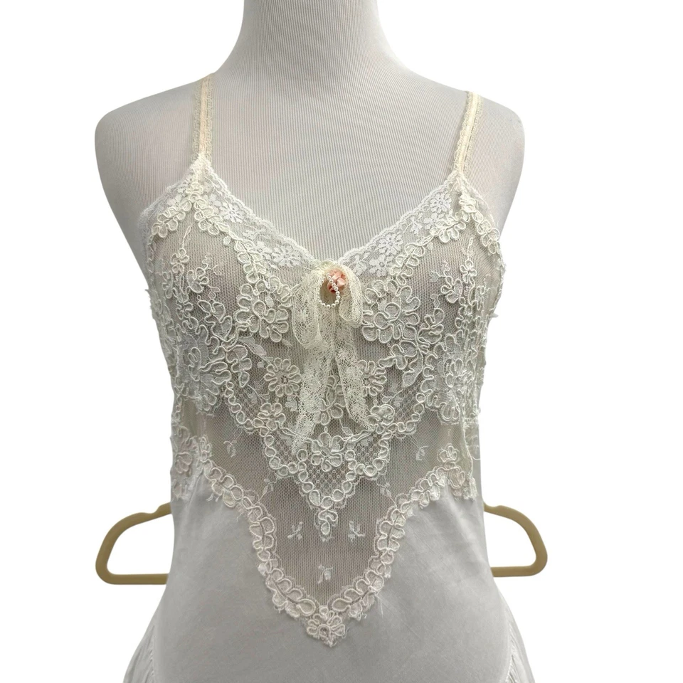 Vestido camisón de boda vintage Neiman Marcus Jonquil de Diane Samandi talla L Foto 2 de 4