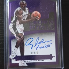 2014-15 Panini Preferred Crown Royale Purple Avery Johnson Auto /20 #127 Spurs