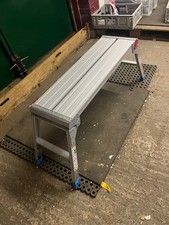 Mac Allister Folding Work Platform Ladder Step – Heavy Duty Aluminium