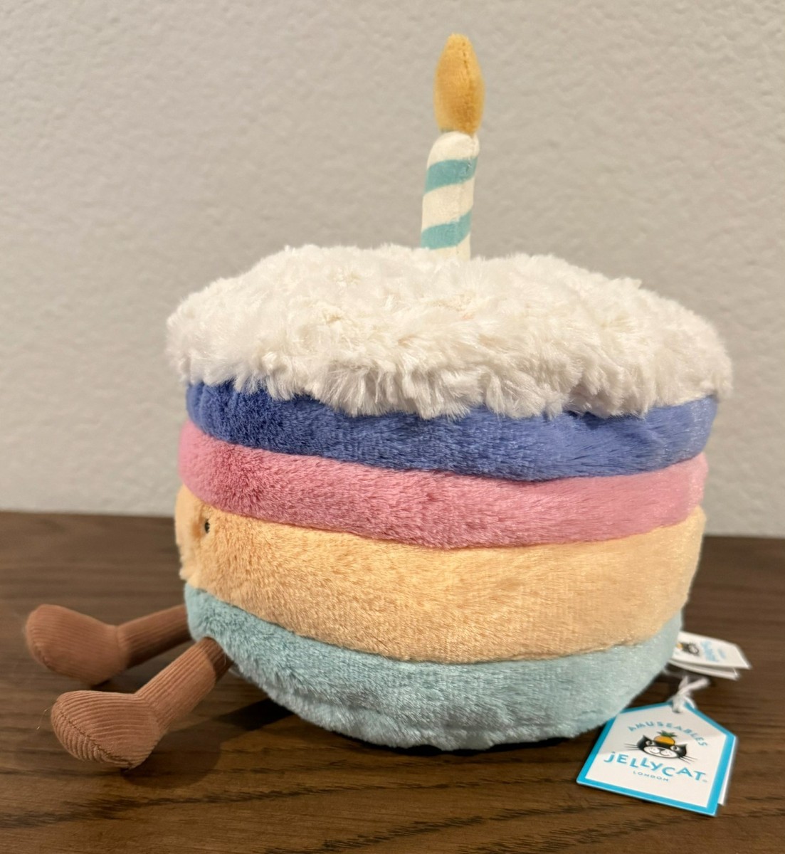 Jellycat Amuseables Rainbow Birthday Cake Plush A2RBC - Authentic