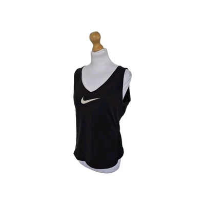 Nike Running Tank Top Women's XL Black Dri-Fit Pullover Center Swoosh - Image 1 of 4
