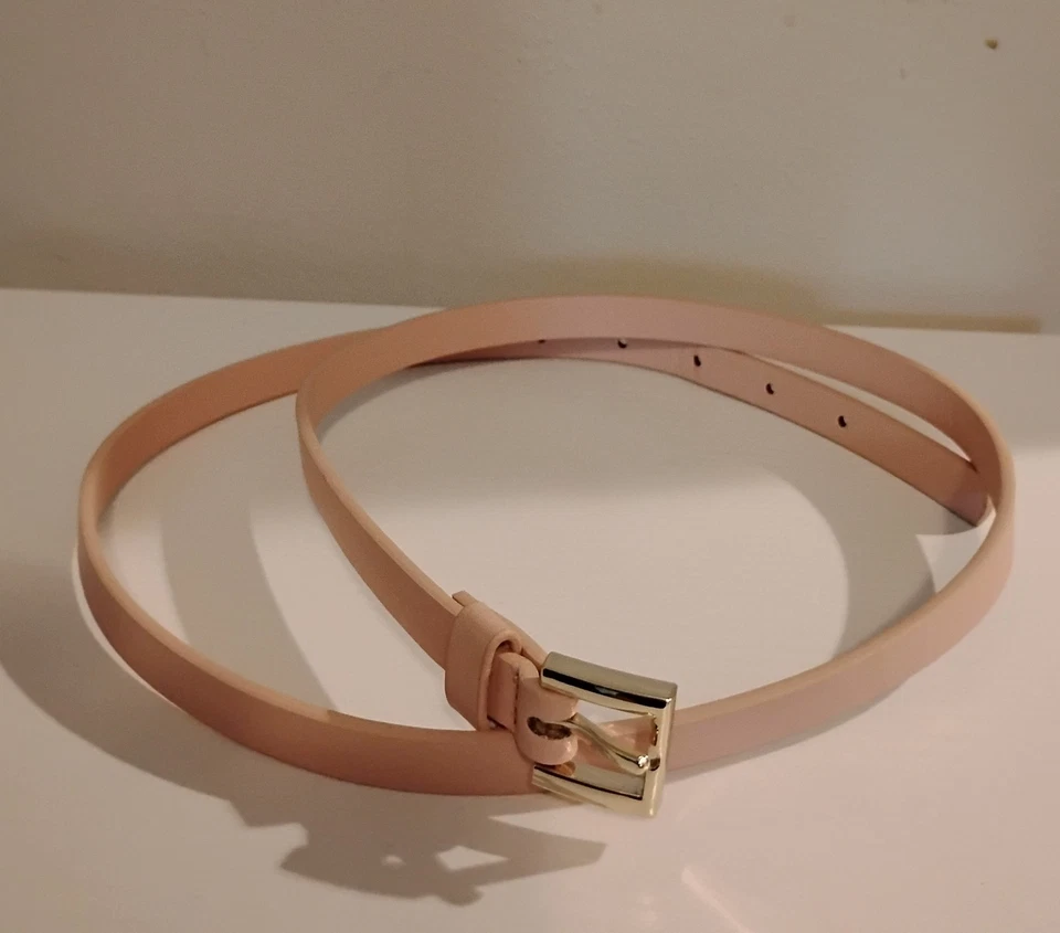 Женский бледно-розовый кожаный ремень Tommy Hilfiger размер 12 - Изображение 3 из 4