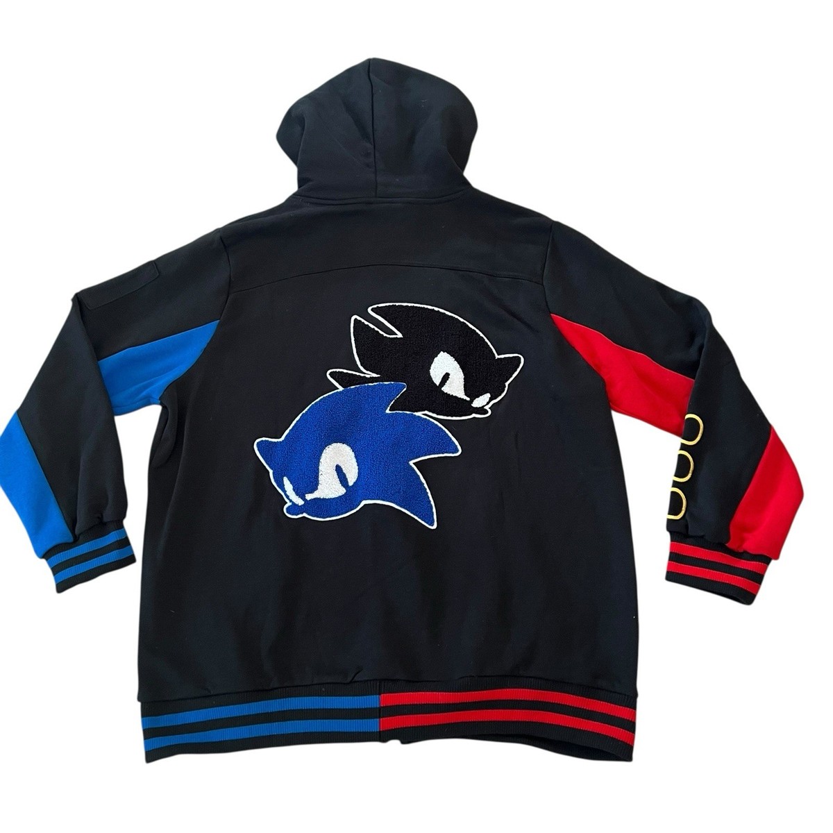 Official Sonic The Hedgehog 3 Shadow Zip Up Split Sega Game Hoodie