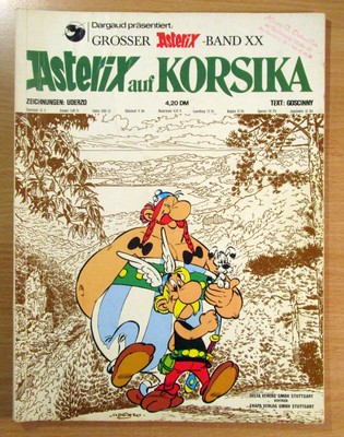 Asterix XX Asterix auf Korsika Ehapa Verlag 1. Auflage mit 4,20 DM Aufdruck 1975