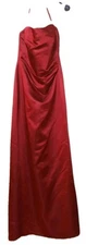Women's Nicole Miller Collection Red Formal Halter Style Gown Size 8