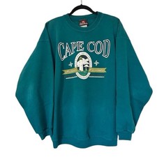 Vintage Hanes Cape Cod Graphic Crewneck Sweatshirt XL