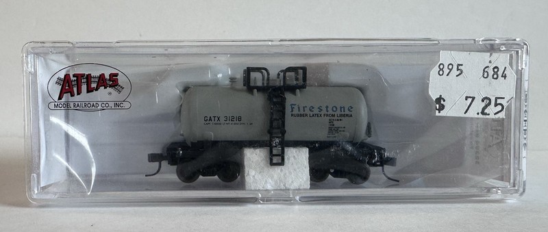 Atlas N Scale 32394 Beer Can Tank Car Firestone GATX #31218