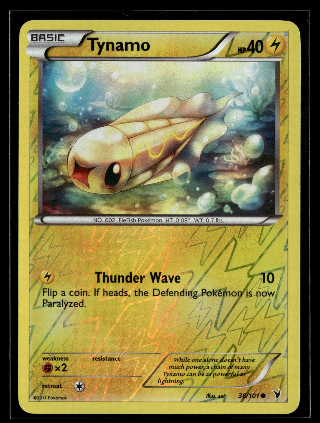 Tynamo 38/101 Noble Victories Reverse Holo Common Pokemon