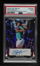 2024 Leaf Metal Auto Purple Lava 8/9 Noble Meyer #BA-NM1 PSA 9 MINT Auto 8d2