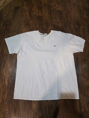 Early 2000s Nike Blain White Shirt Swoosh Vintage Xxl Rare Embroidered 