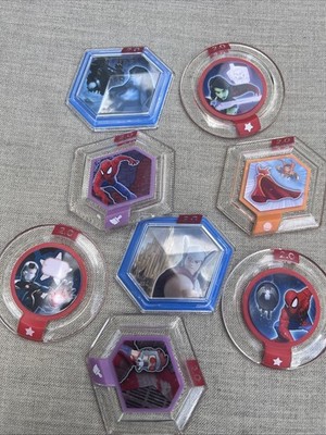 Disney infinity 2.0 power Discs Mixed Lot Of 8 mostly Marvel