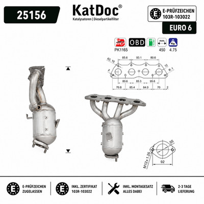   Katalysator Hyundai Tucson KIA Sportage 1.6 GDi LPG Euro 6