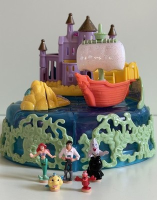 Polly Pocket Disney Ariel Under Sea Kingdom LITTLE MERMAID Playset 100%