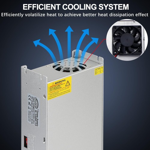 New Version 12V 1000W AC to DC Converter, DC Power Supply Switch Adjustable S... - 第 5/7 張圖片