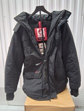 Canada Weather Gear Super Triple Goose Parka Jacket Black Faux Fur Hood M