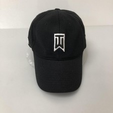 Gorra de golf Nike ajustada para hombre mediana M/L negra Tiger Woods UNA Flexfit logotipo golf