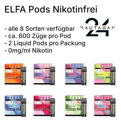 ELF BAR ELFA Liquid Pods Nikotinfrei - ALLE Sorten zum besten Preis!