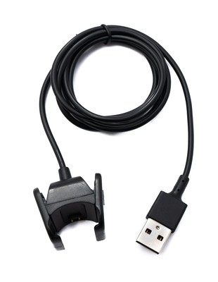 SYSTEM-S USB 2.0 Kabel 99 cm Ladekabel für Fitbit Charge 4 Smartwach in Schwarz