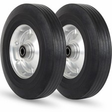 10 Flat Free Solid Rubber Tire 58 Axle Bore For Hand Truck Dolly 2 Pack 10 Flat Free Solid Rubber Tire 58 Axle Bore For Hand Truck Dolly 2 Pack