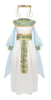 Stepsin Cleopatra Costume Wrist Bands Headpiece Collar 2 Piece Dress SZ L (12-14