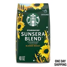 Starbucks Blonde Roast Ground Coffee Sunsera Blend 40 oz Freshly Roasted 11.19 per pound