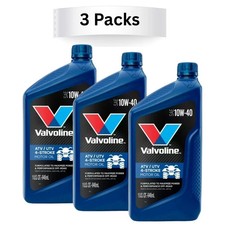 Valvoline 3 Quarts 4-stroke Atvutv Sae 10w-40 Motor Oil 817263 3 X 1qt