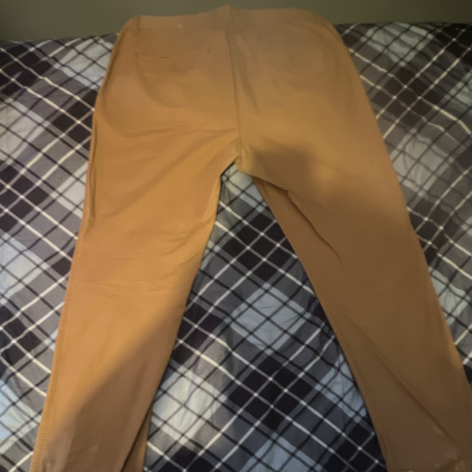 H&M Slim Fit Brown 100% Cotton Chino Pants 34x30 Button Zip Pockets Men thumbnail 3