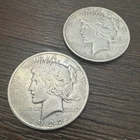 Peace Silver Dollars 1922 - Lot of 2 - 90% Silver Verified - Lot #4