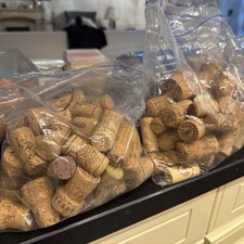 Natural Corks From Champagne , Prosecco and wine Bottles 50+1-2 Extra Each Bag